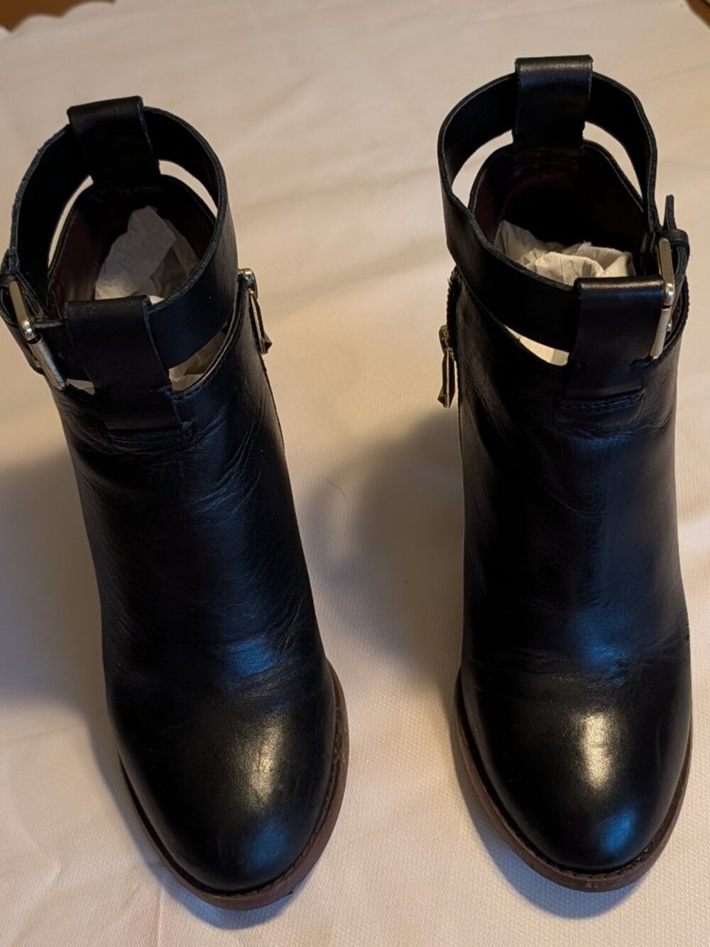 Black Leather Bootie